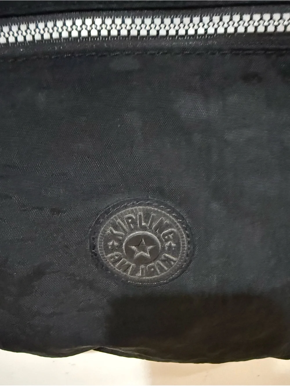 Kipling Black Nylon Multi-Zip Backpack full size# gorilla missing